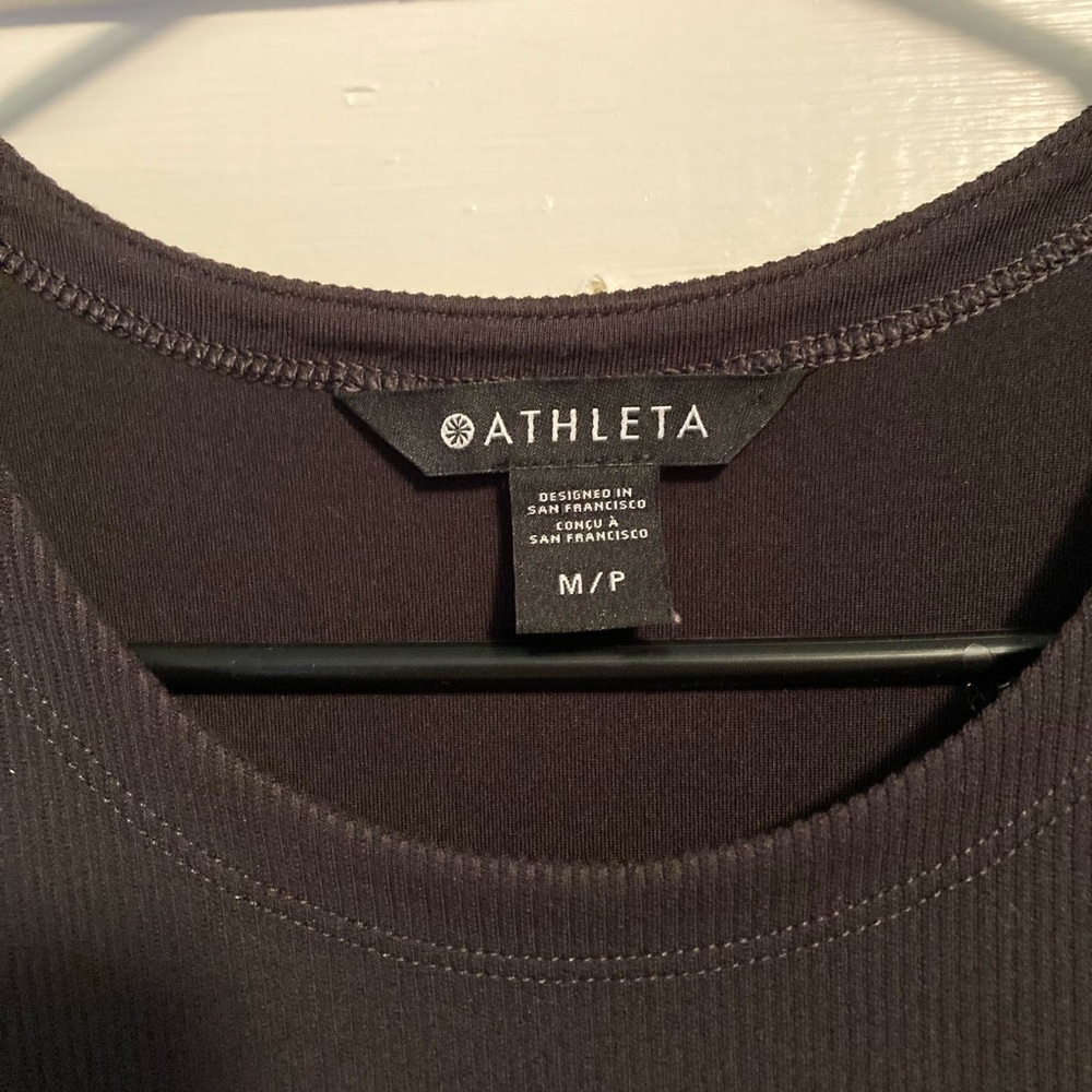 Athleta | Seasoft Rib Mini Tank Dress Black Size Medium Petite - Picture 9 of 12